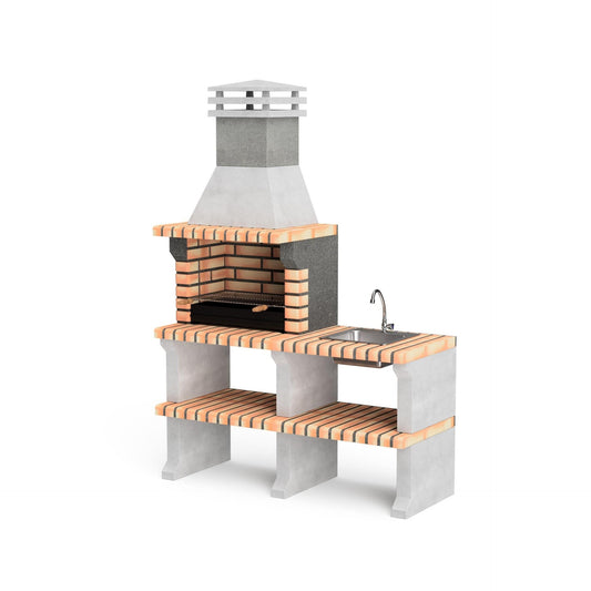 Barbacoa Liz XL Plus con bancada y fregadero Movelar