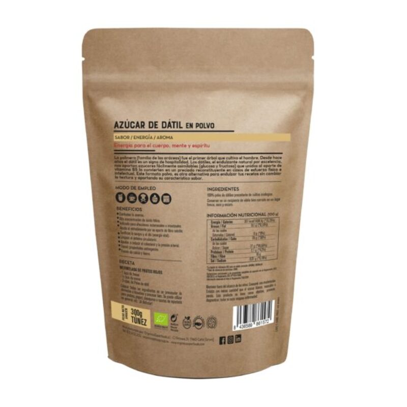 Azúcar De Dátil Sin Gluten Bio 300g_1
