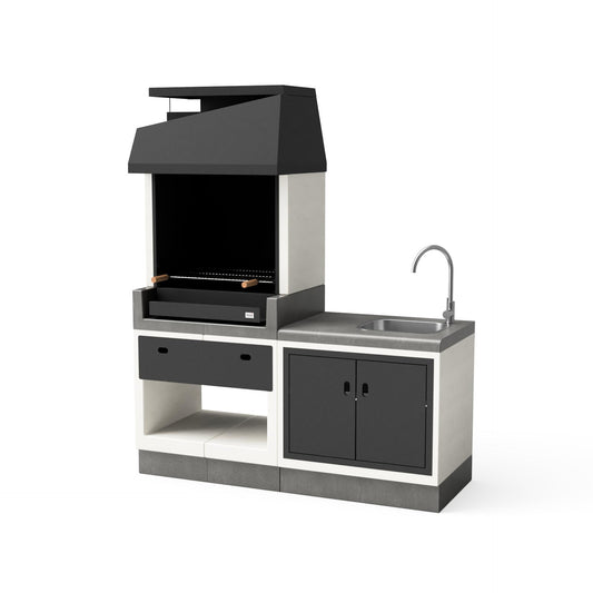 Cocina de exterior Kitaway con barbcacoa y fregadero Tuozi