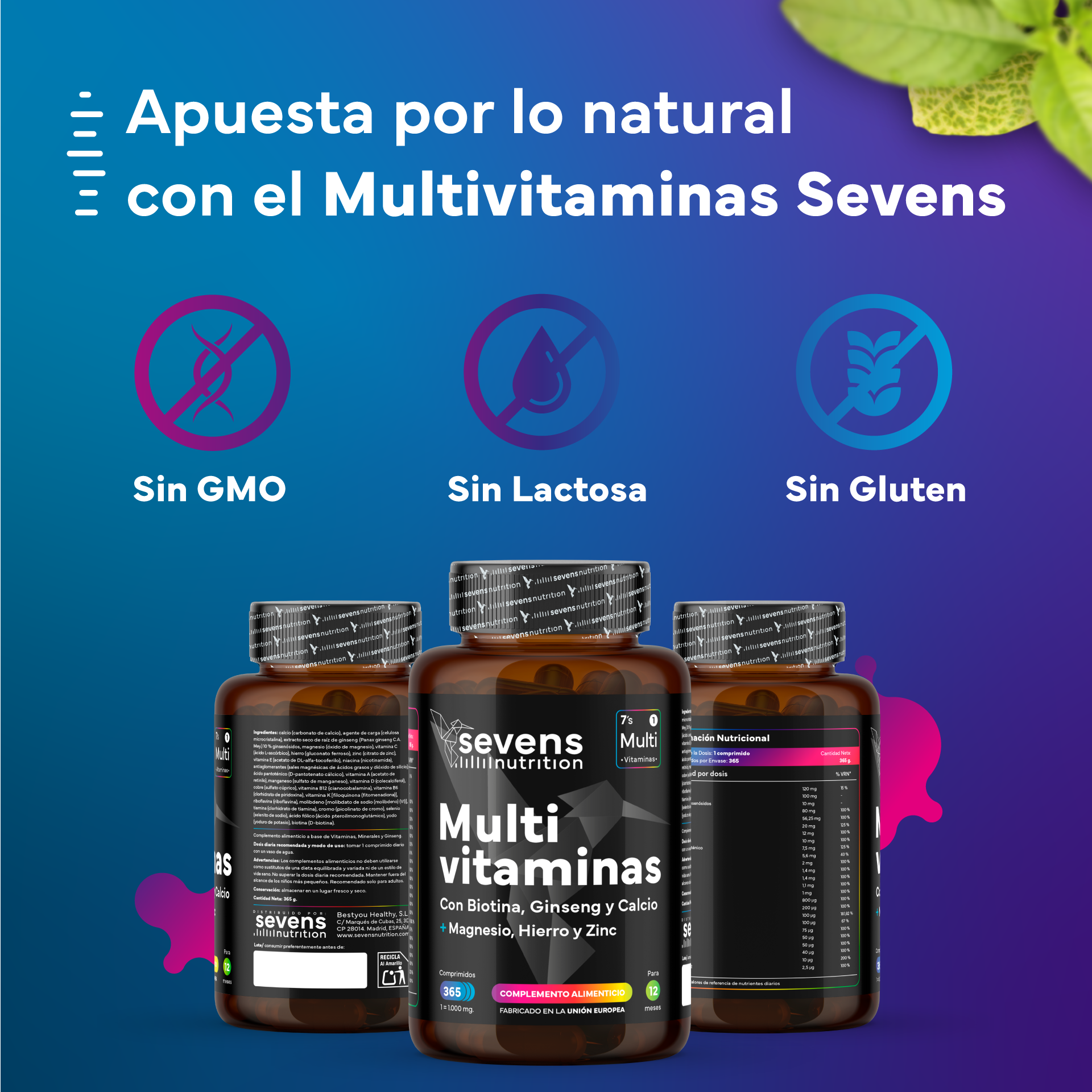 Multivitaminas Sevens Nutrition. Energía, Inmunidad Y Bienestar.