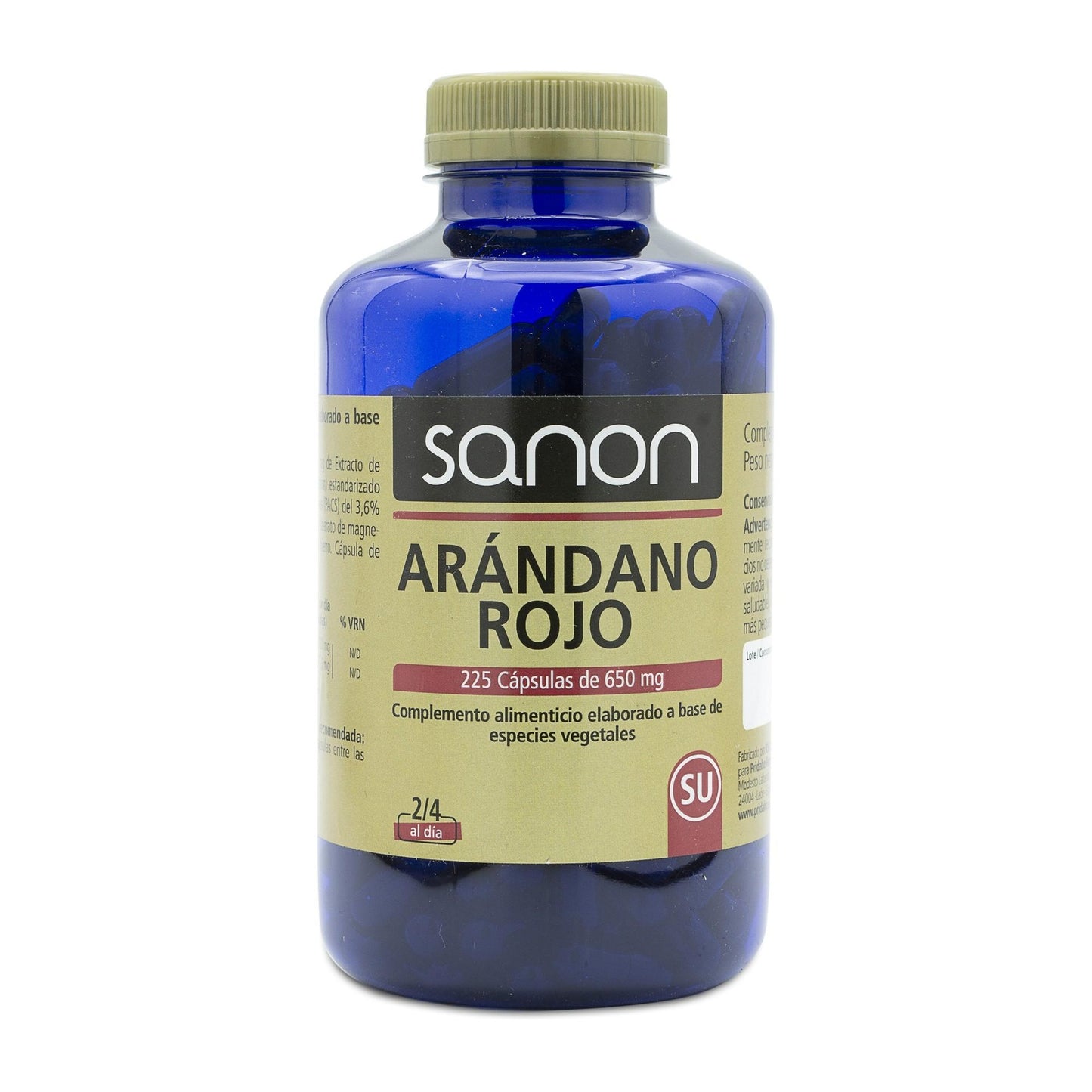 Arándano Rojo Americano 225 cápsulas SANON de 650 mg