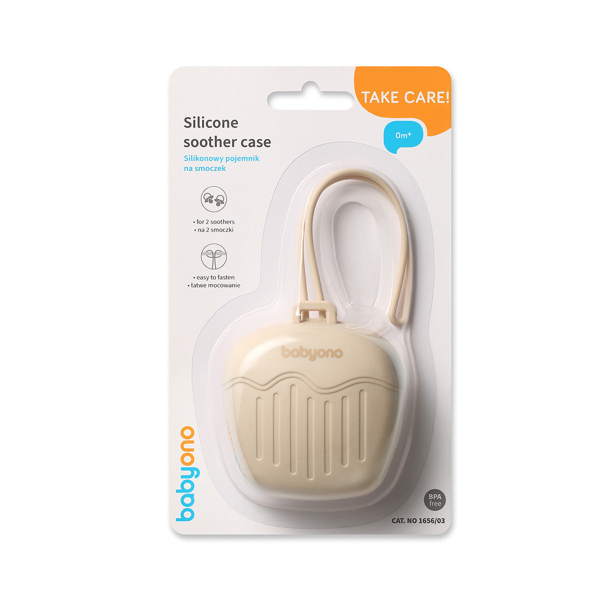 Caja Portachupetes De Silicona Beige