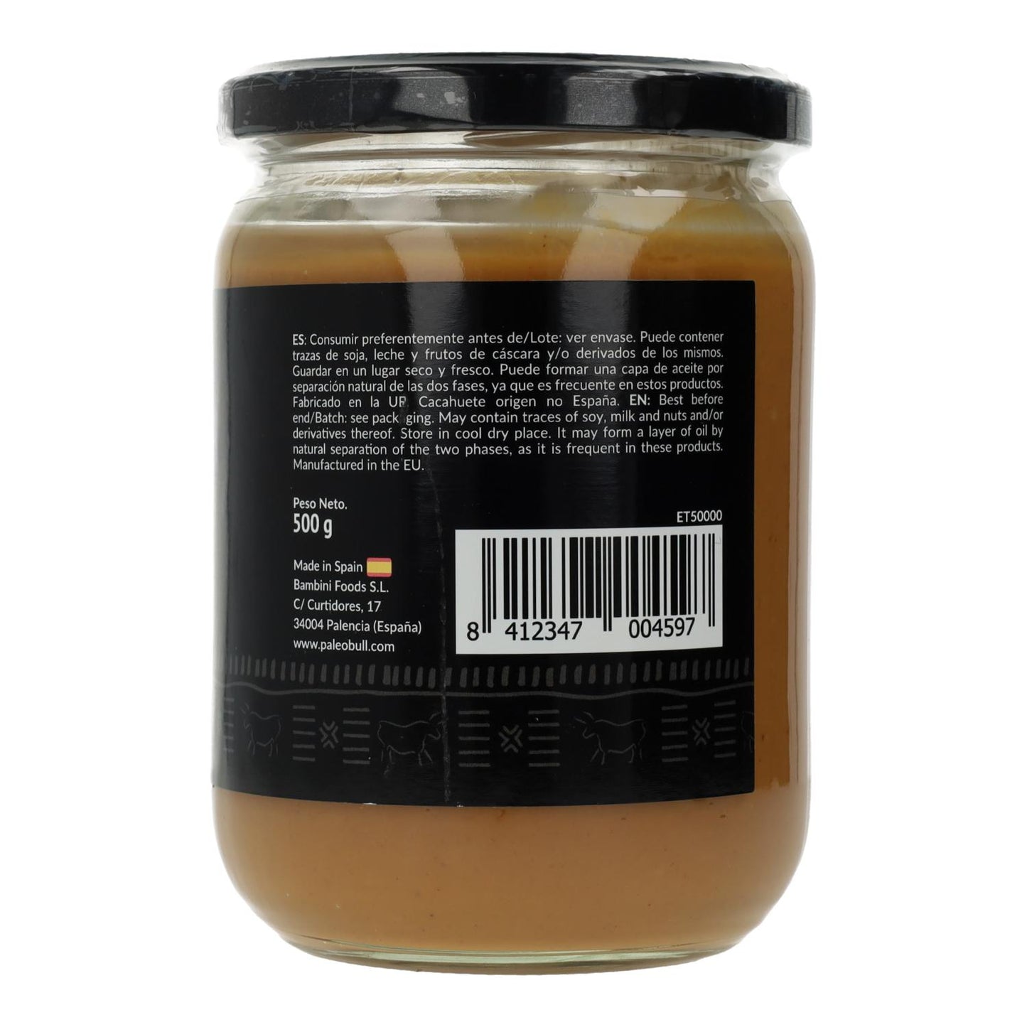 Crema de Cacahuete 100% natural 457 Paleobull de 500 g
