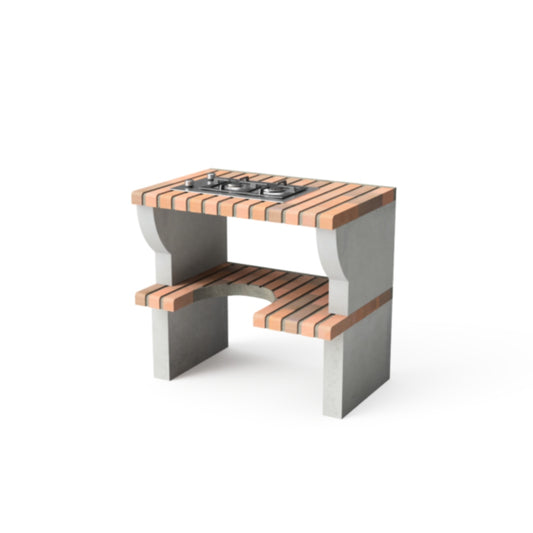 Módulo bancada con placa de gas Palermo, Movelar