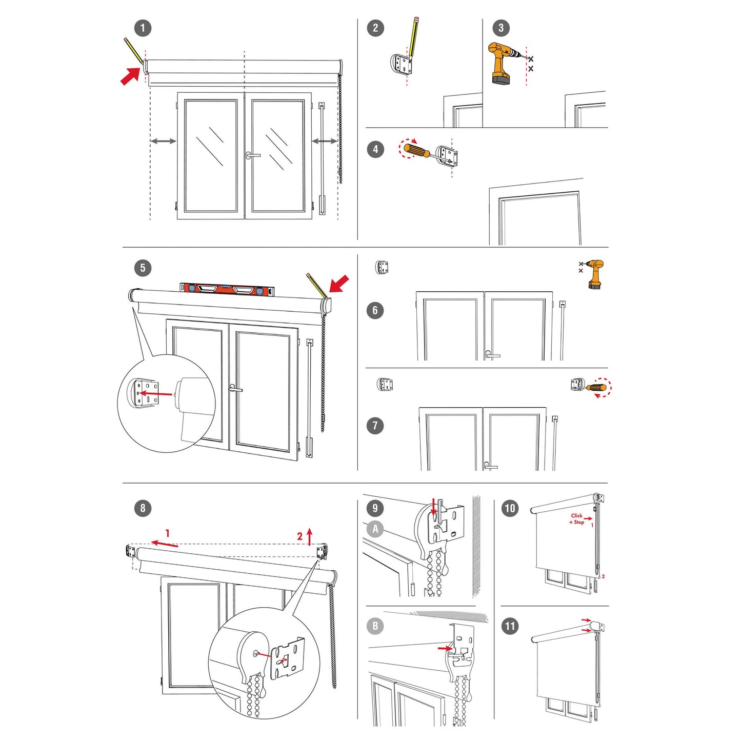 Estor Blanco 180x110cm Translúcido Enrollable Wellhome_3