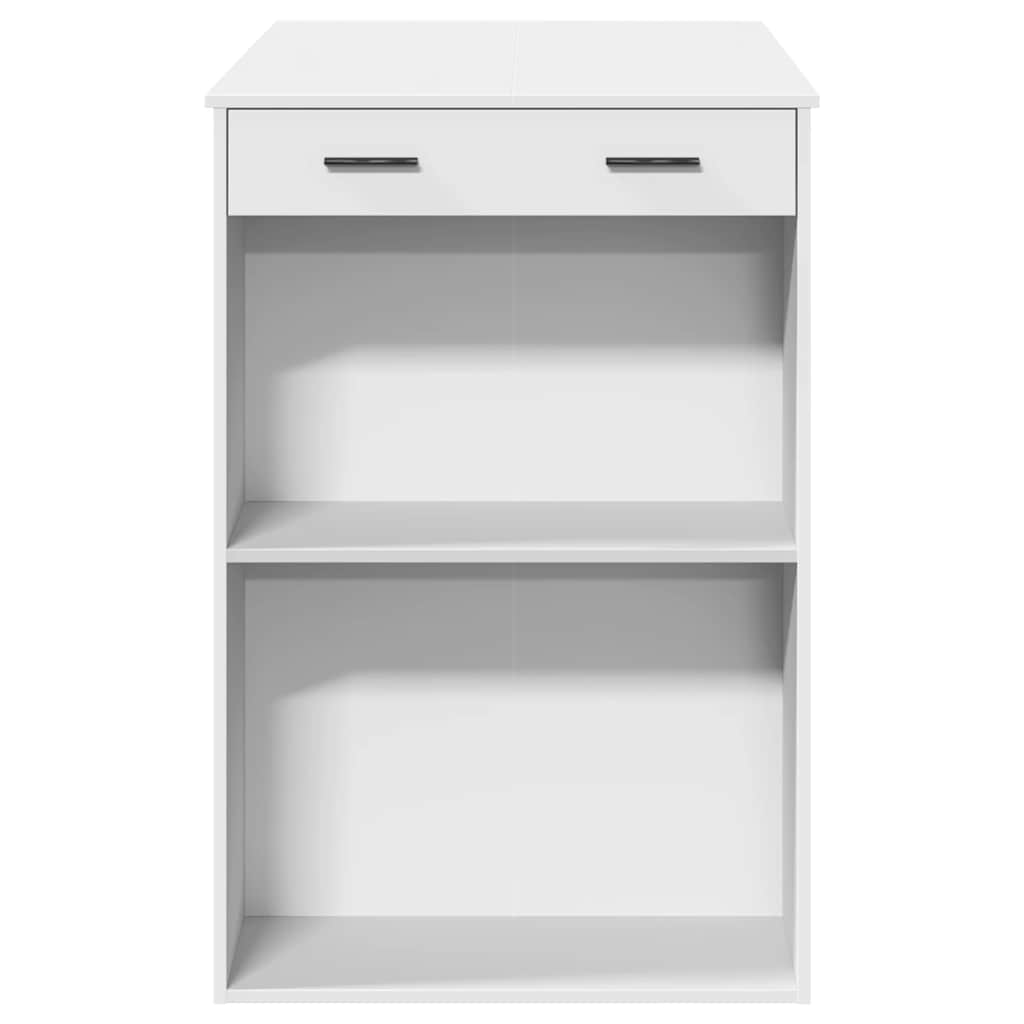 Mesa Alta De Bar Madera Ingeniería Blanca 102x70x103,5 Cm_4
