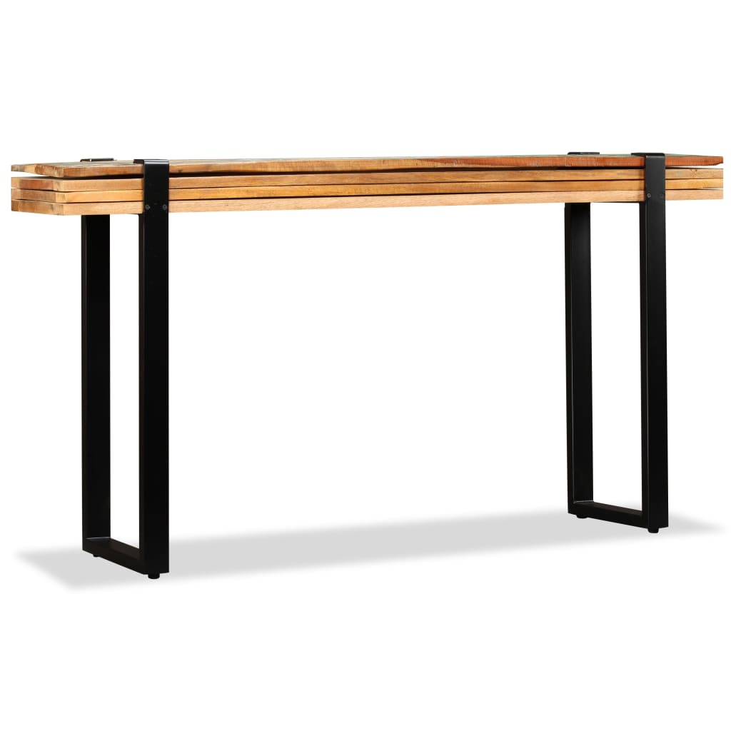 Mesa Consola Ajustable Madera Maciza Reciclada_4
