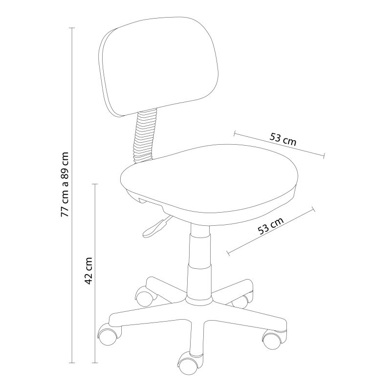 Silla De Estudio Juvenil Lion Pvc, Lila, 53 X 77a89 X 53cm_2