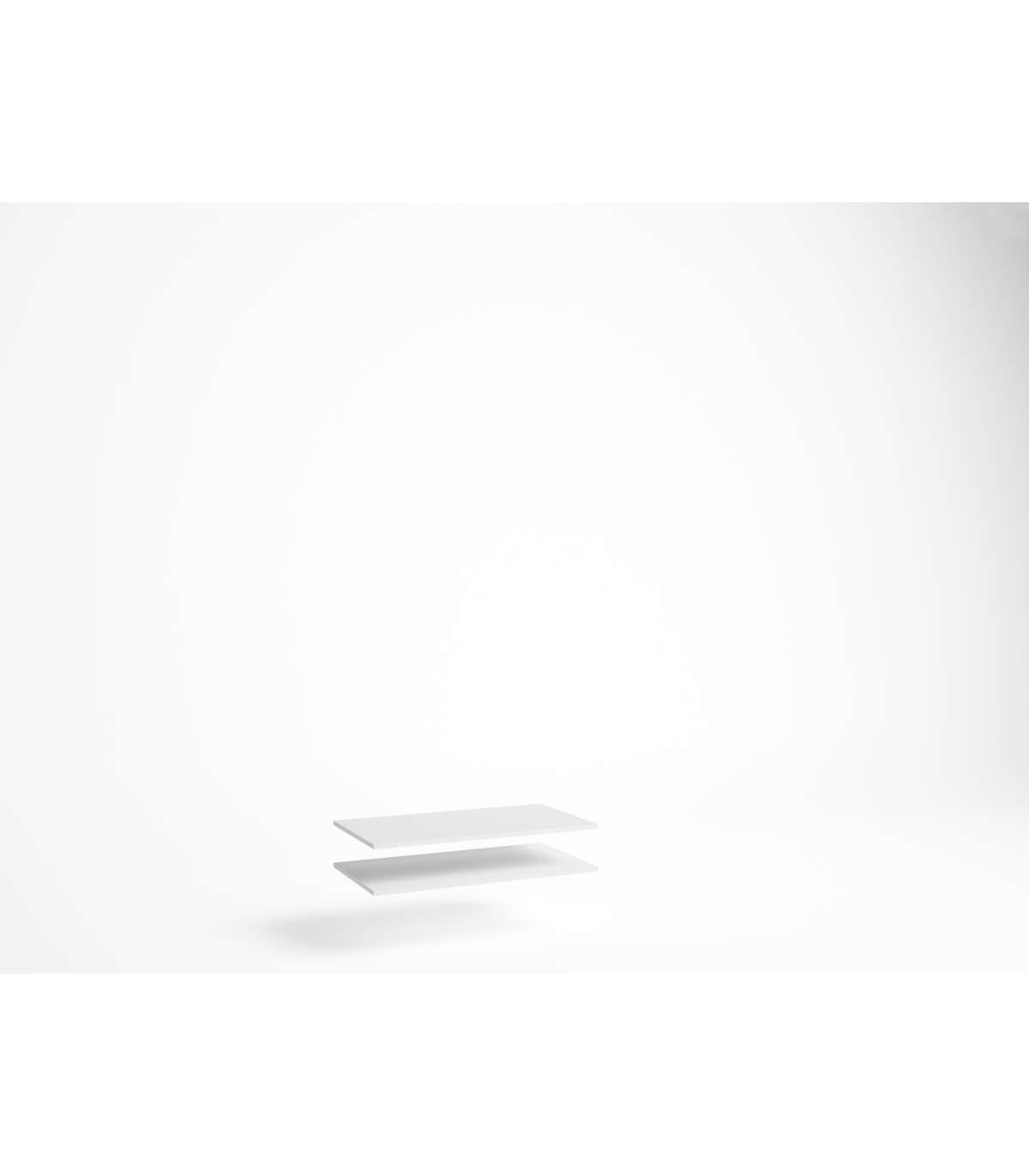 Pack De 2 Estantes Acabado Blanco. 1,6cm(alto) 88.35cm(ancho) 48.7cm(fondo)._5