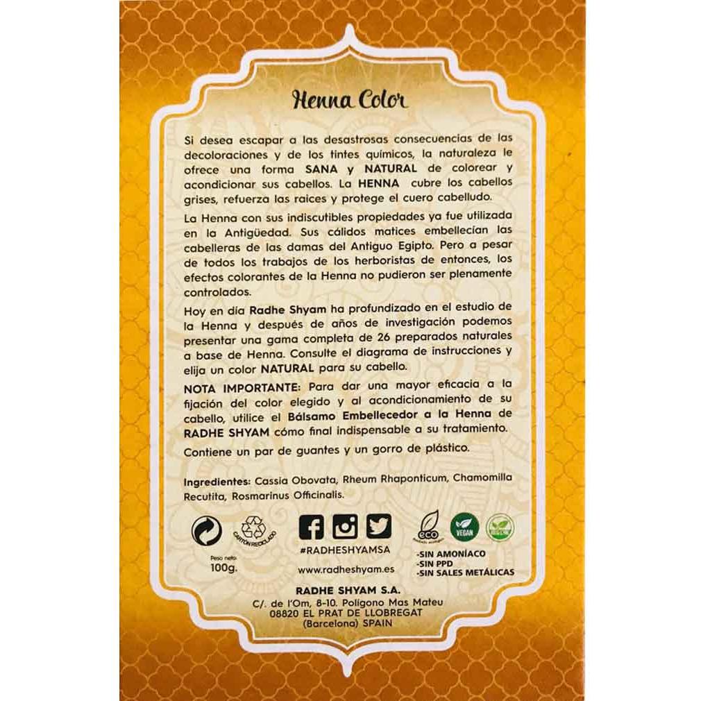 Henna polvo rubio dorado Radhe Shyam 100 g
