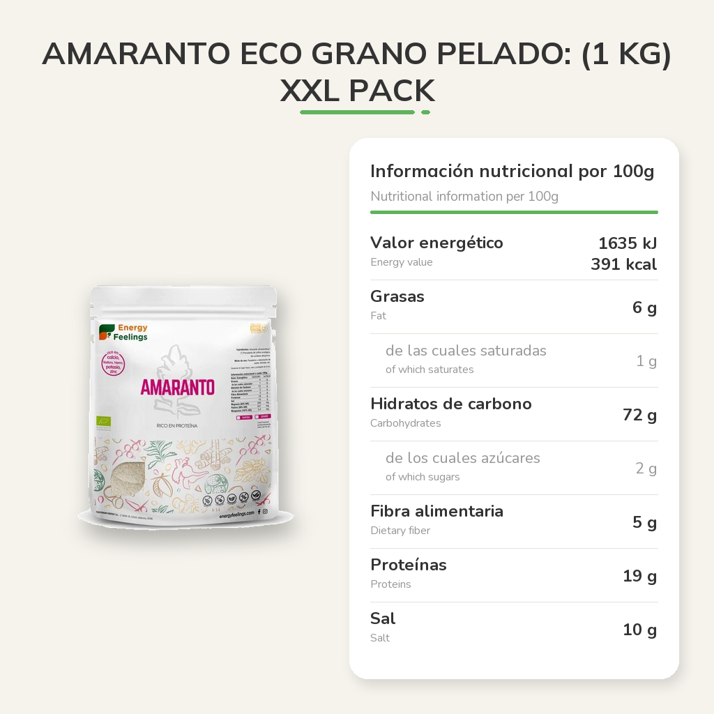 Información nutricional