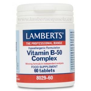 Complejo de Vitamina B-50 Lamberts, 60 tabletas