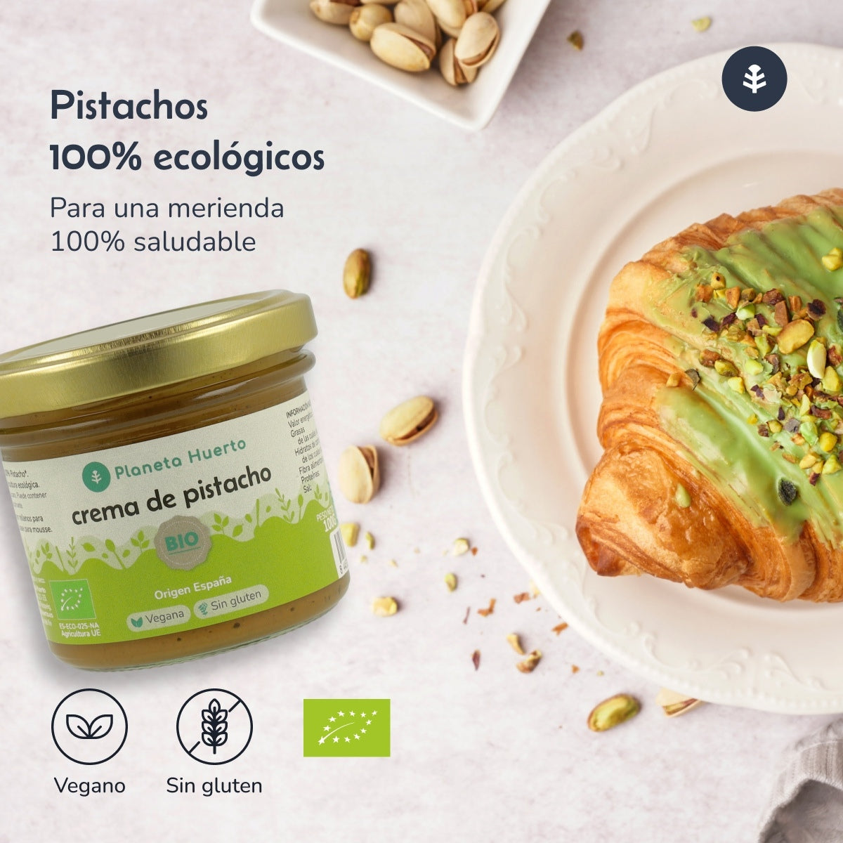 Crema de Pistacho 100% ECO Planeta Huerto 100 g