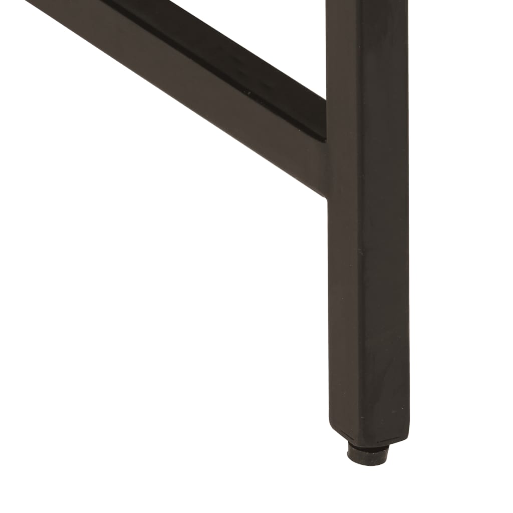 Mesa Auxiliar De Madera Maciza De Mango Y Hierro 45x45x50 Cm_4
