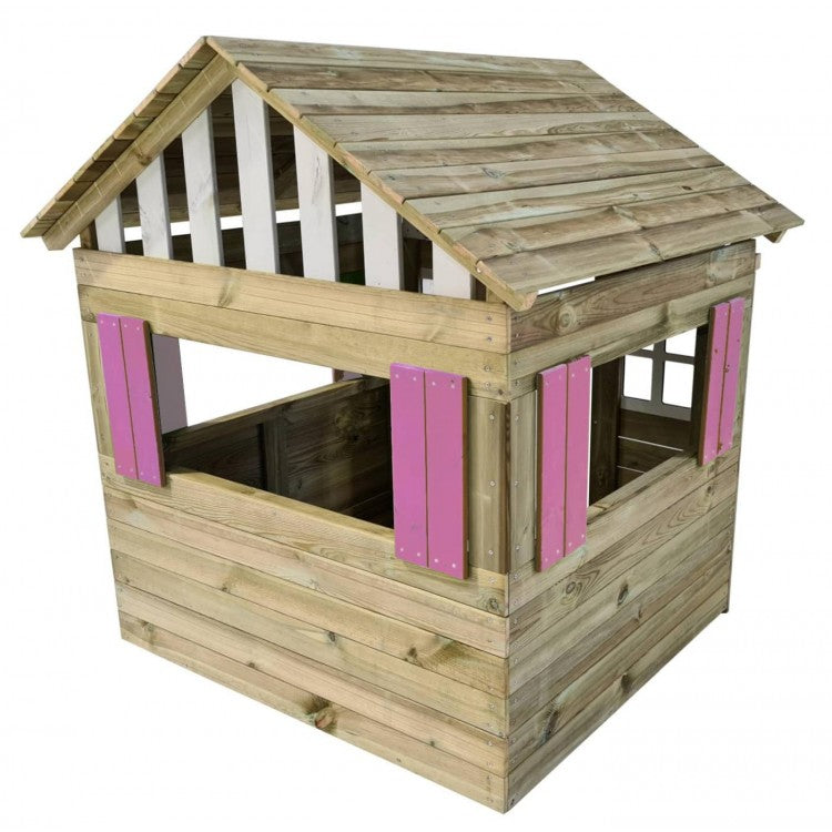 Casita De Madera Masgames Lollipop Xl Horeca Rosa.
