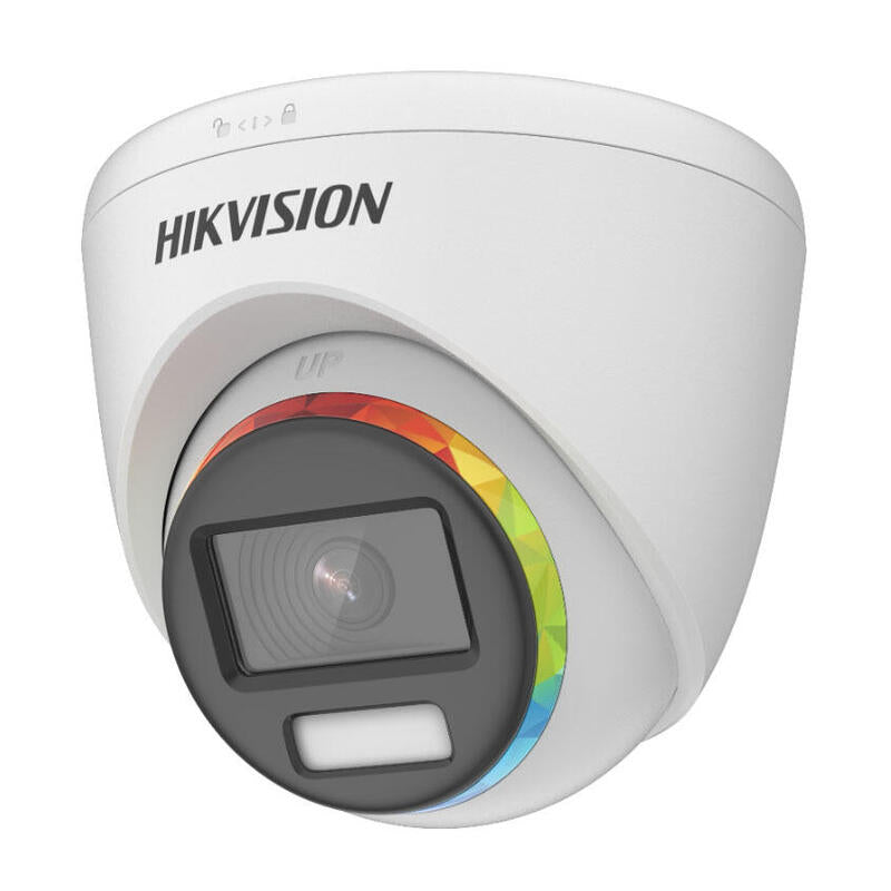Cámara Domo 4en1 2mp 2.8 Mm Colorvu 24/7 Wdr130 Luz Blanca 40m Ip68 Solid Light Alarm Hikvision_0