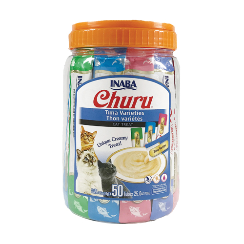 Churu Variedades de atún Snack cremoso para gatos 50 x 14 g