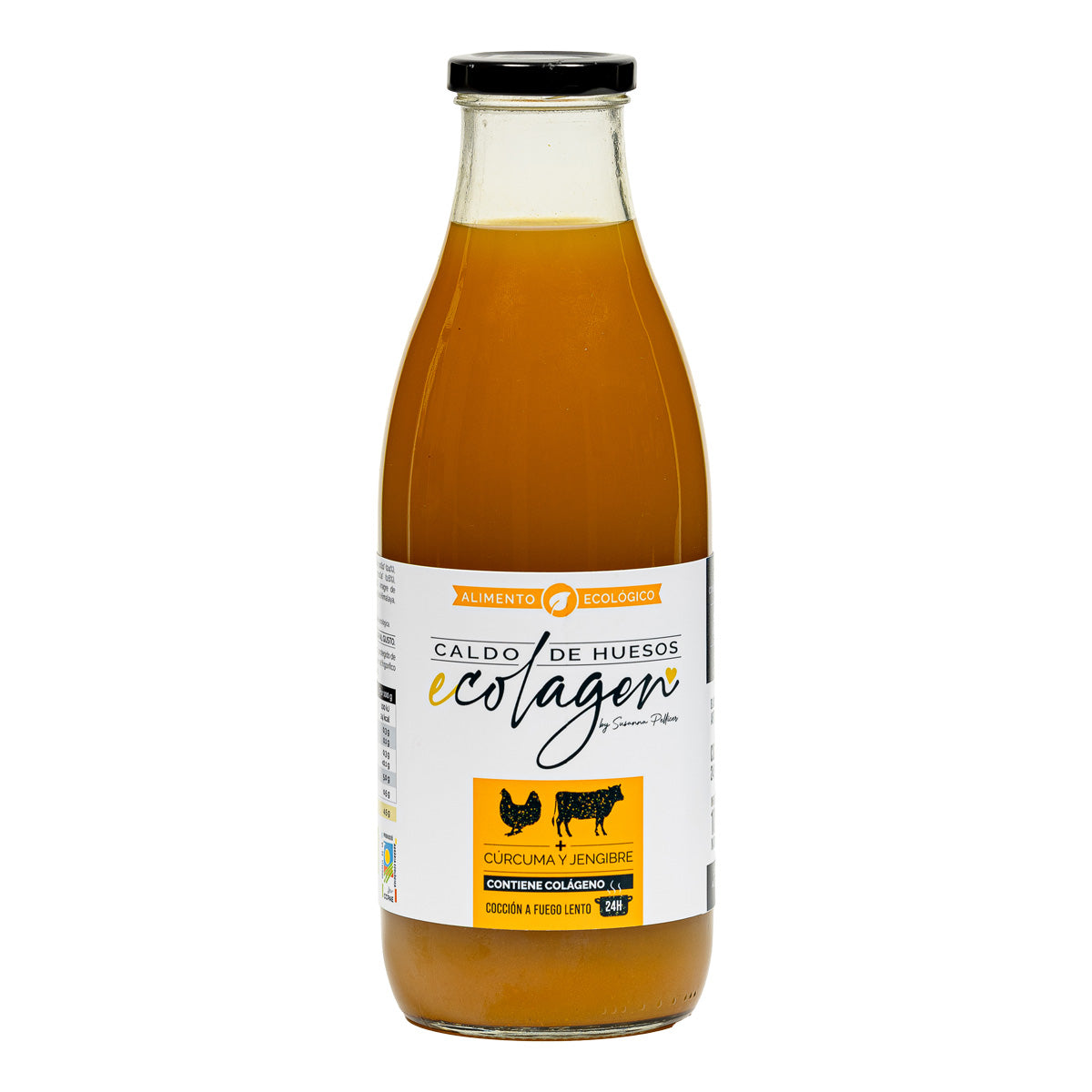 Caldo de huesos ecológico con verduras cúrcuma y jengibre Ecolagen 1L