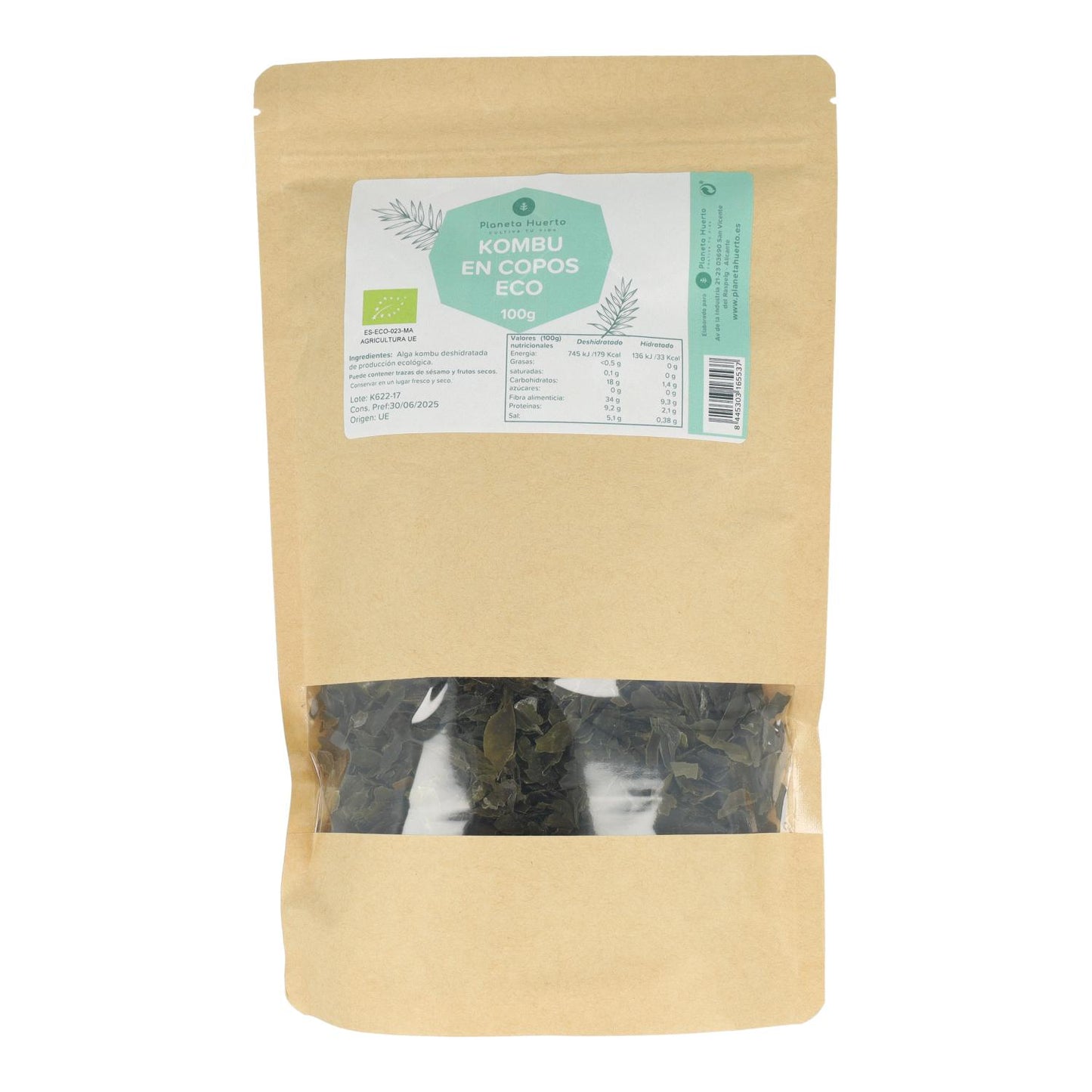 Alga Kombu copos ECO Planeta Huerto 100 g