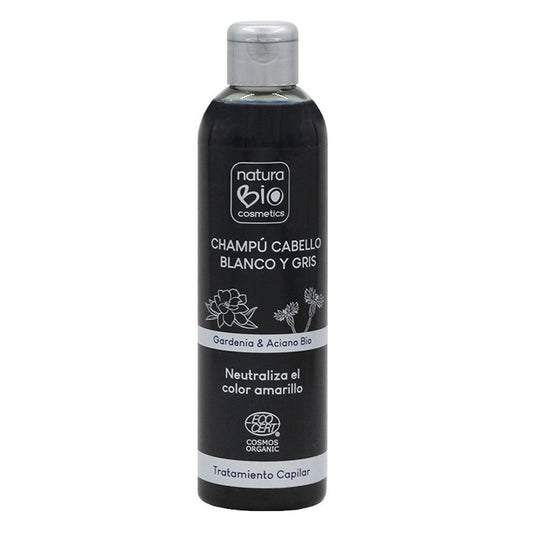 Champú tratamiento cabello blanco y gris gardenia & aciano Bio 250 ml NaturaBIO