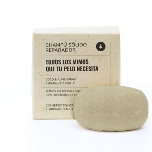 Champú sólido reparador coco y almendra Planeta Huerto 85 g