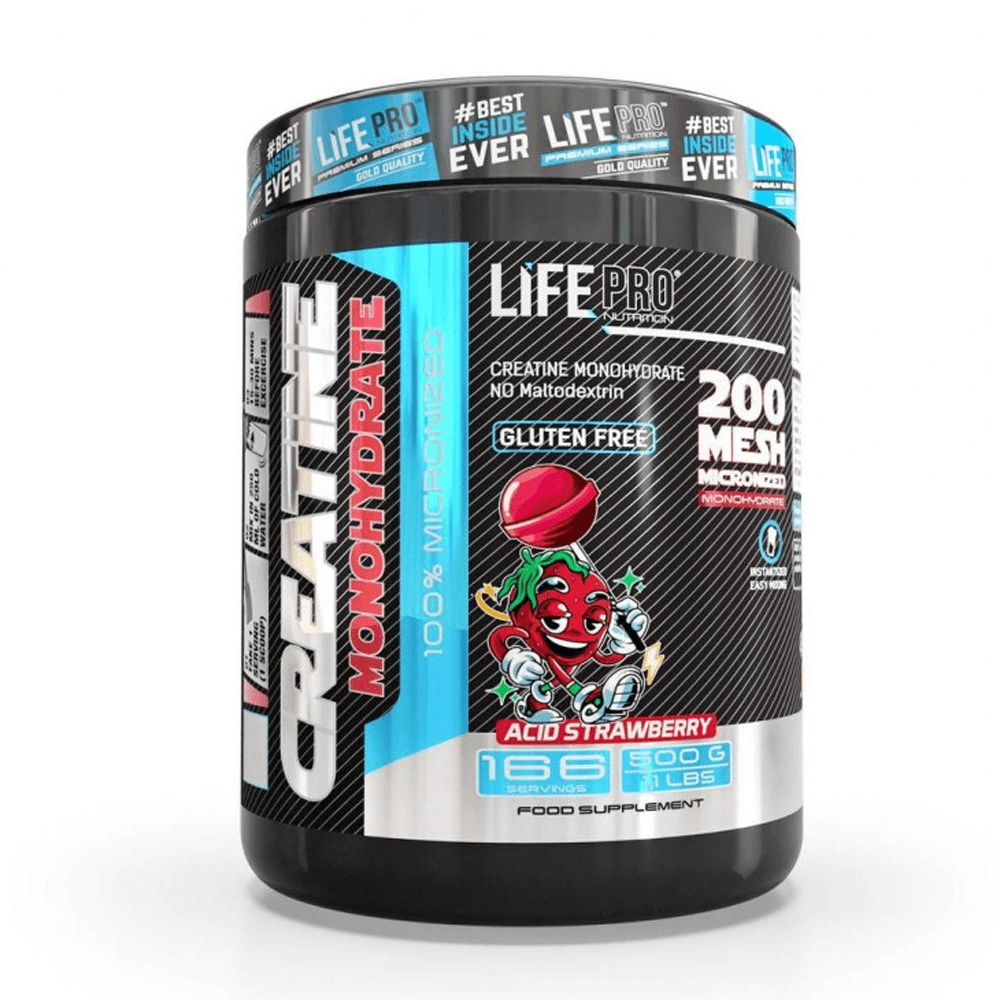 Creatina Monohidrato 200 Mesh - 500g - Fresa - Creatina Monohidrato - Lifepro_0