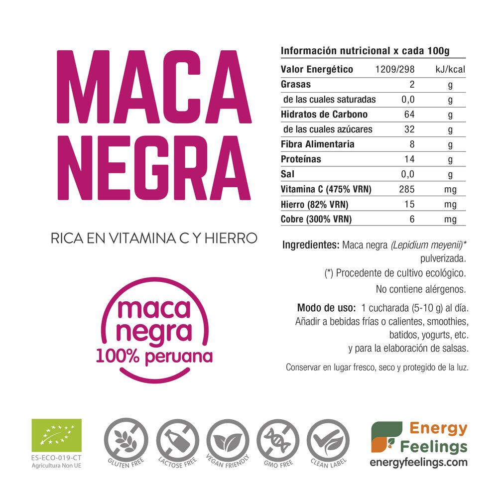 Maca negra ECO en polvo Energy Feelings 200 g