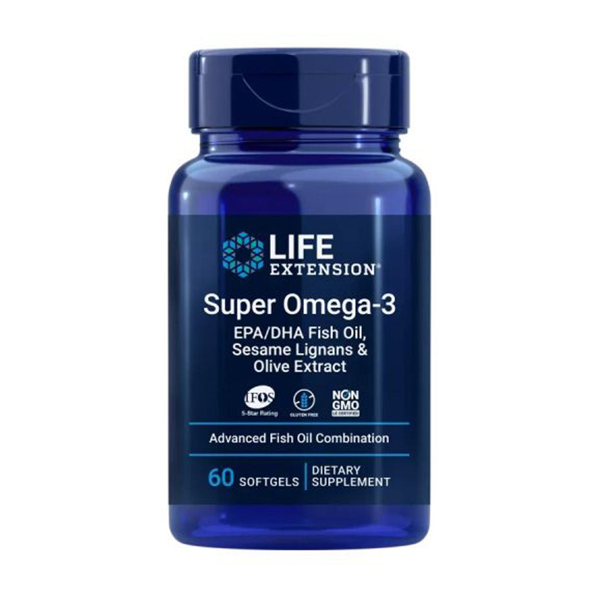 Super Omega-3 EPA/DHA with Sesame Lignans & Olive Extract, Life Extension 60 perlas