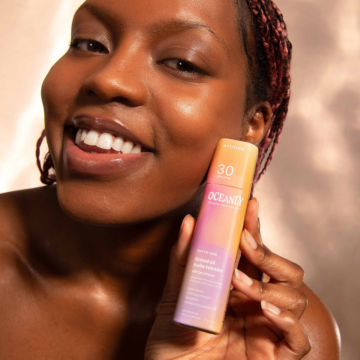 Oceanly - Aceite facial con protección solar PHYTO-SUN - Con color - FSPF 30, Attitude, 30 g