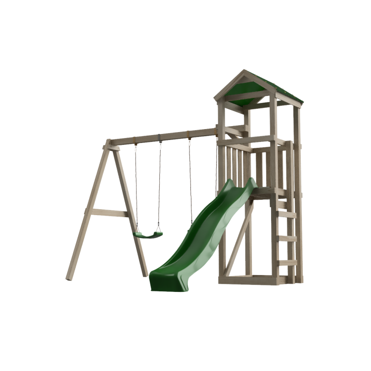 Parque Infantil Masgames Carlit L Techo De Lona Basica Con Columpio Doble.