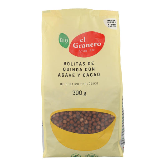 Bolitas Quinoa con Ágave y Cacao El Granero, 300 g