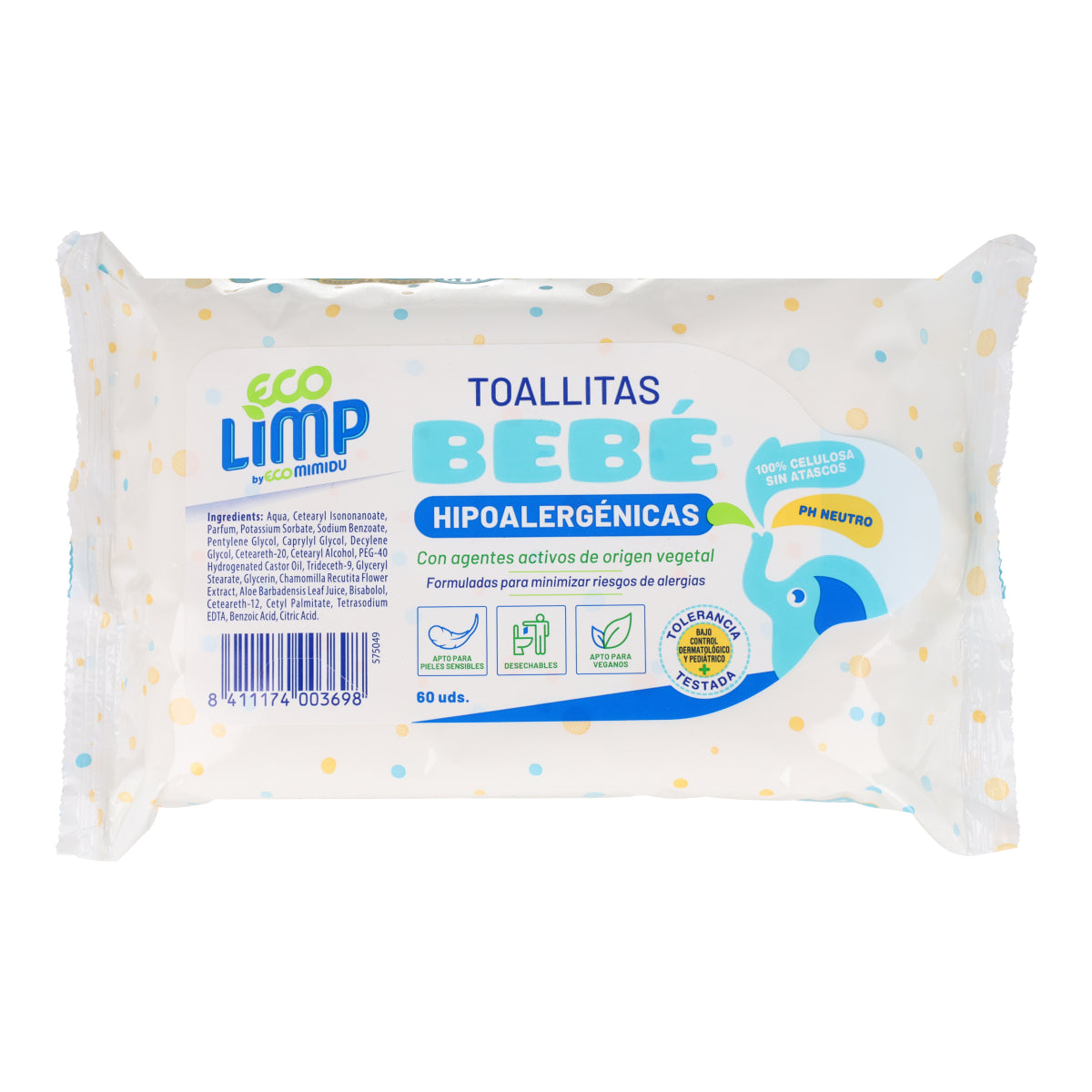 Toallitas Bebé Mimidu ECO 60 Uds