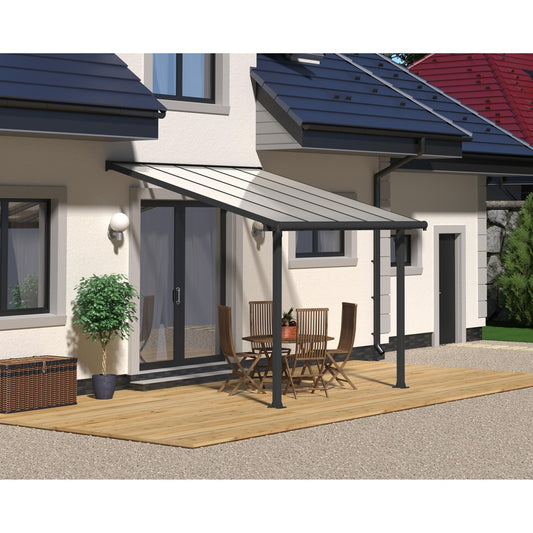 Pérgola adosada Olympia 307x294 gris