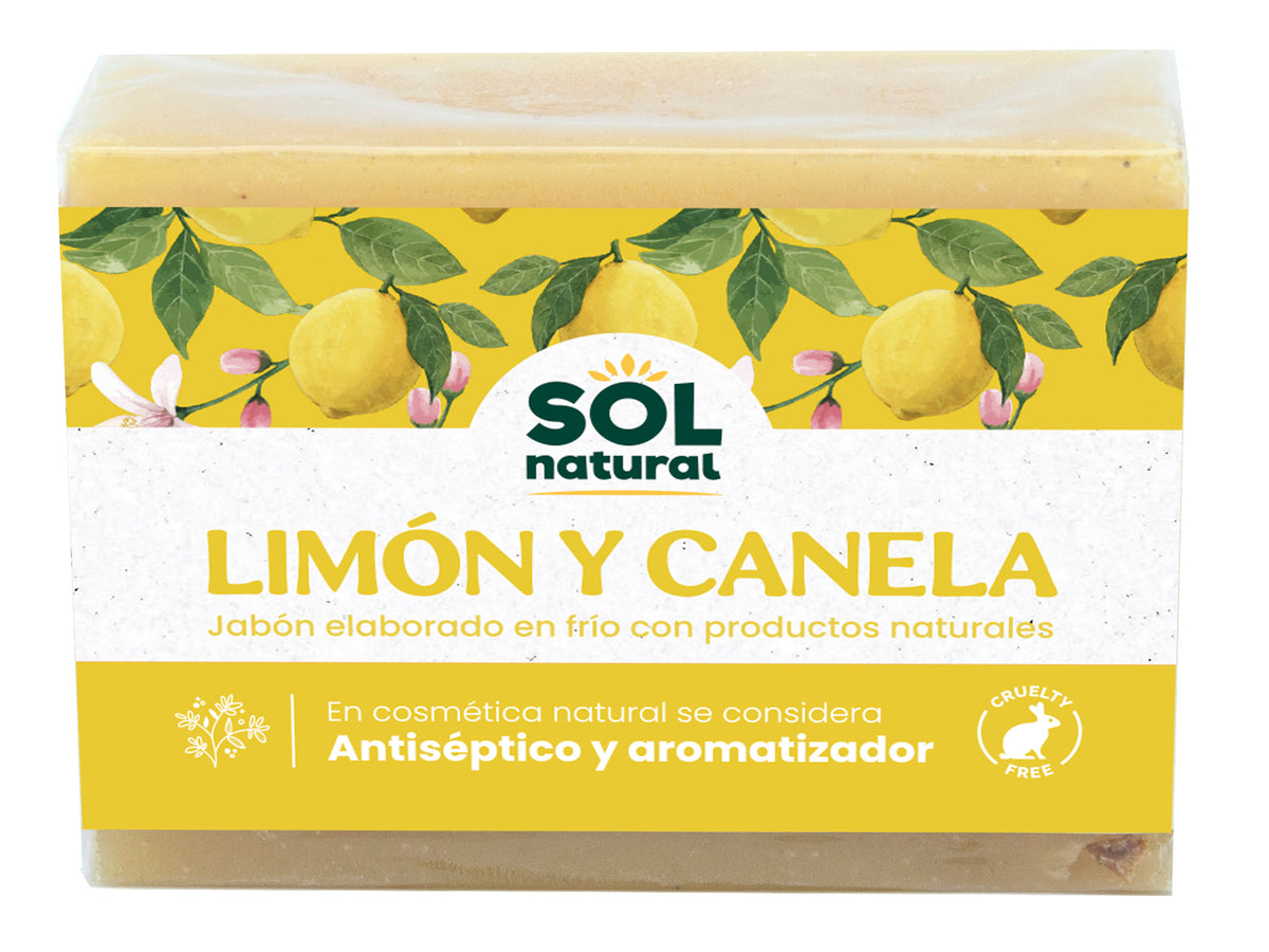 Jabones Natural de Limón Y Canela Elaborados en Frio Sol Natural 100 g