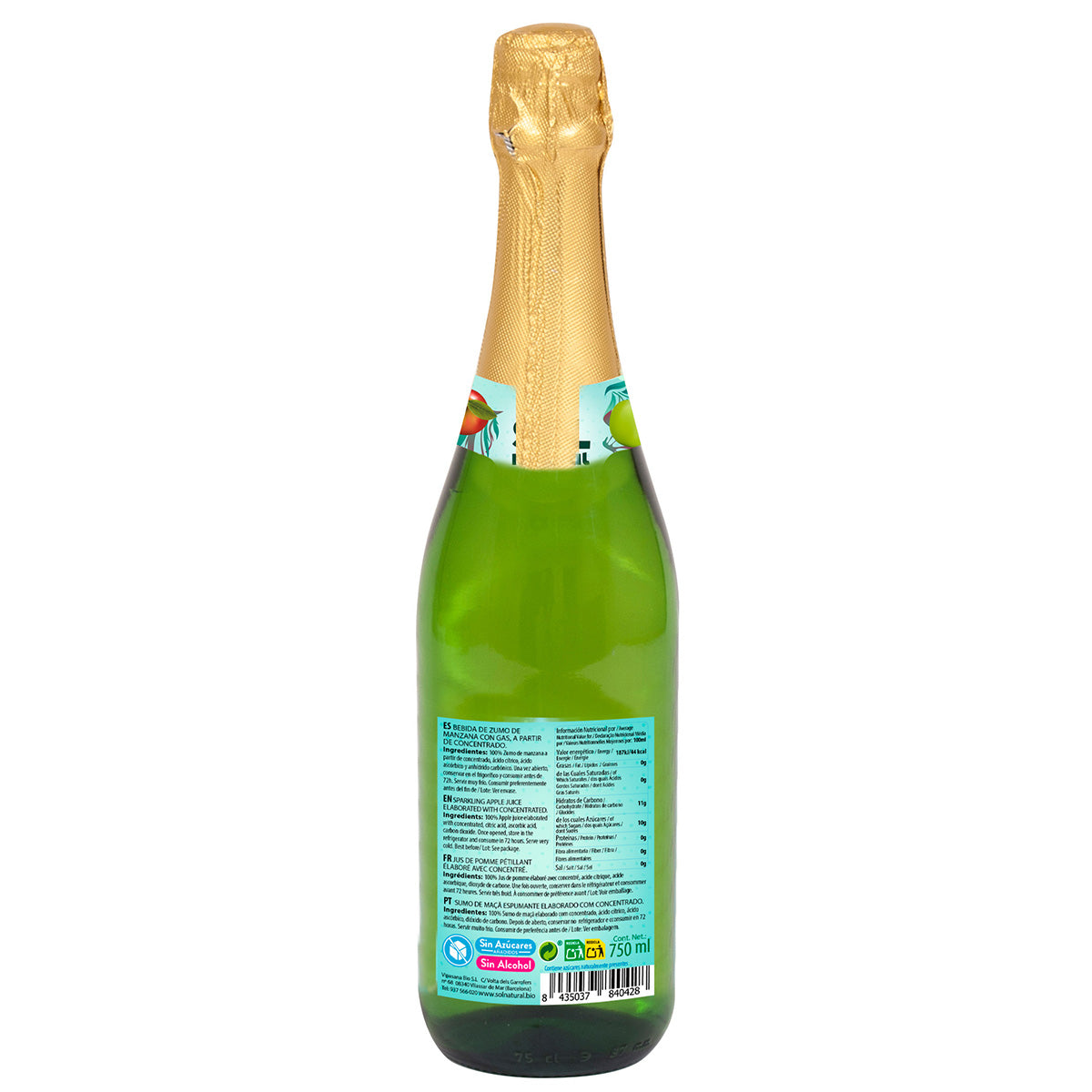 Espumoso Manzana Sin Alcohol Sol Natural 750 ml