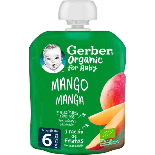 Bolsita puré de fruta ecológica para bebés sabor Mango Gerber 90 g GERBER Organic Mango