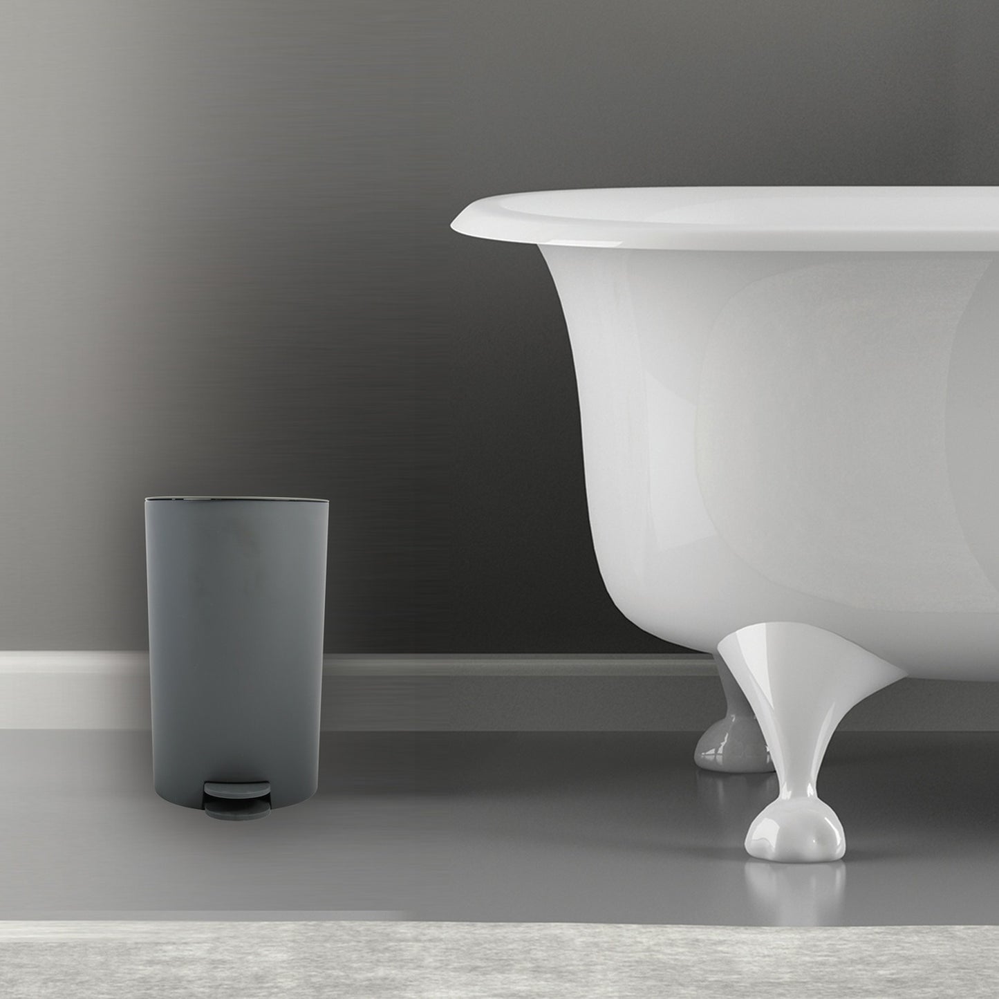 Cubo De Basura Con Pedal Osaki 3 Litros En Color Gris_4