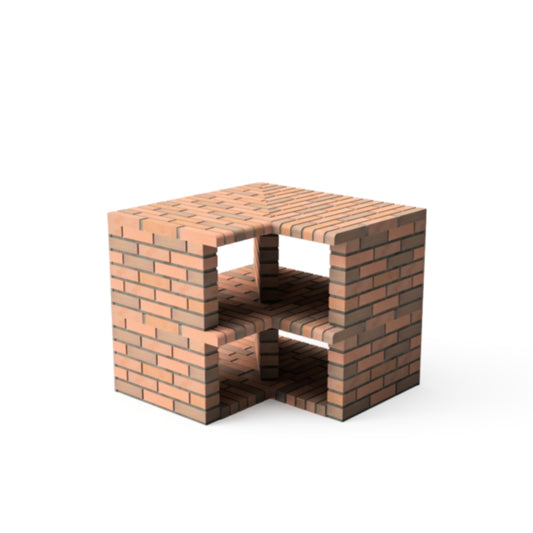 Módulo bancada esquina Volterra terracota, Movelar