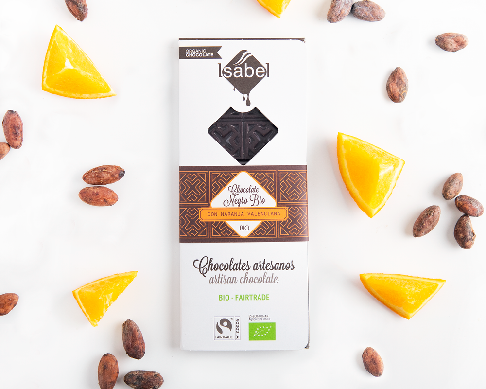Tableta Bio chocolate negro con naranja_0