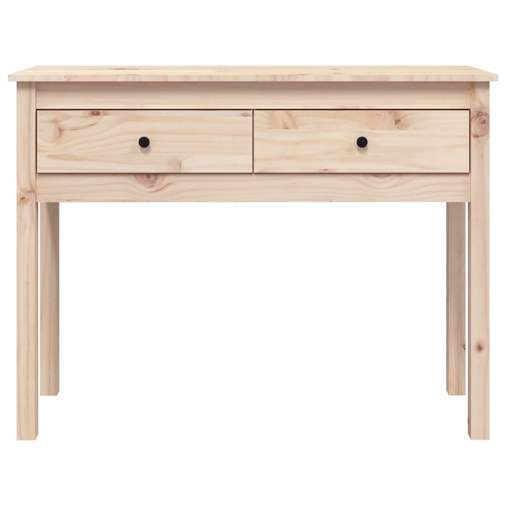 Mesa Consola Madera Maciza De Pino 100x35x75 Cm_4