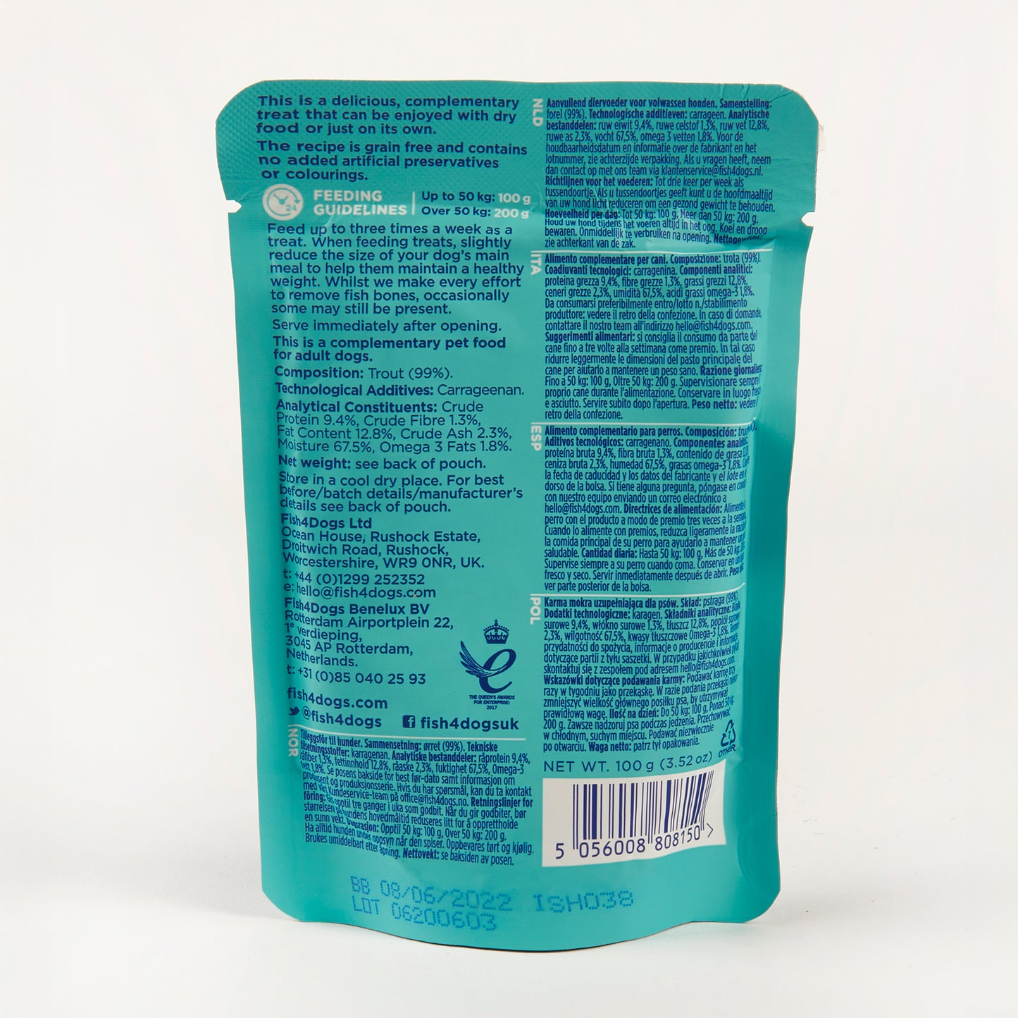 Fish4dogs Mousse Para Perro Sin Cereales – Trucha 100 G (pack De 6)_3