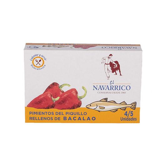 Pimientos del Piquillo rellenos de Bacalao en lata El Navarrico 270 ml