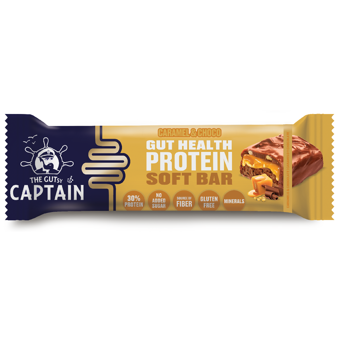 Barrita Caramelo y Choco Crispies Gutsy Captain 45g
