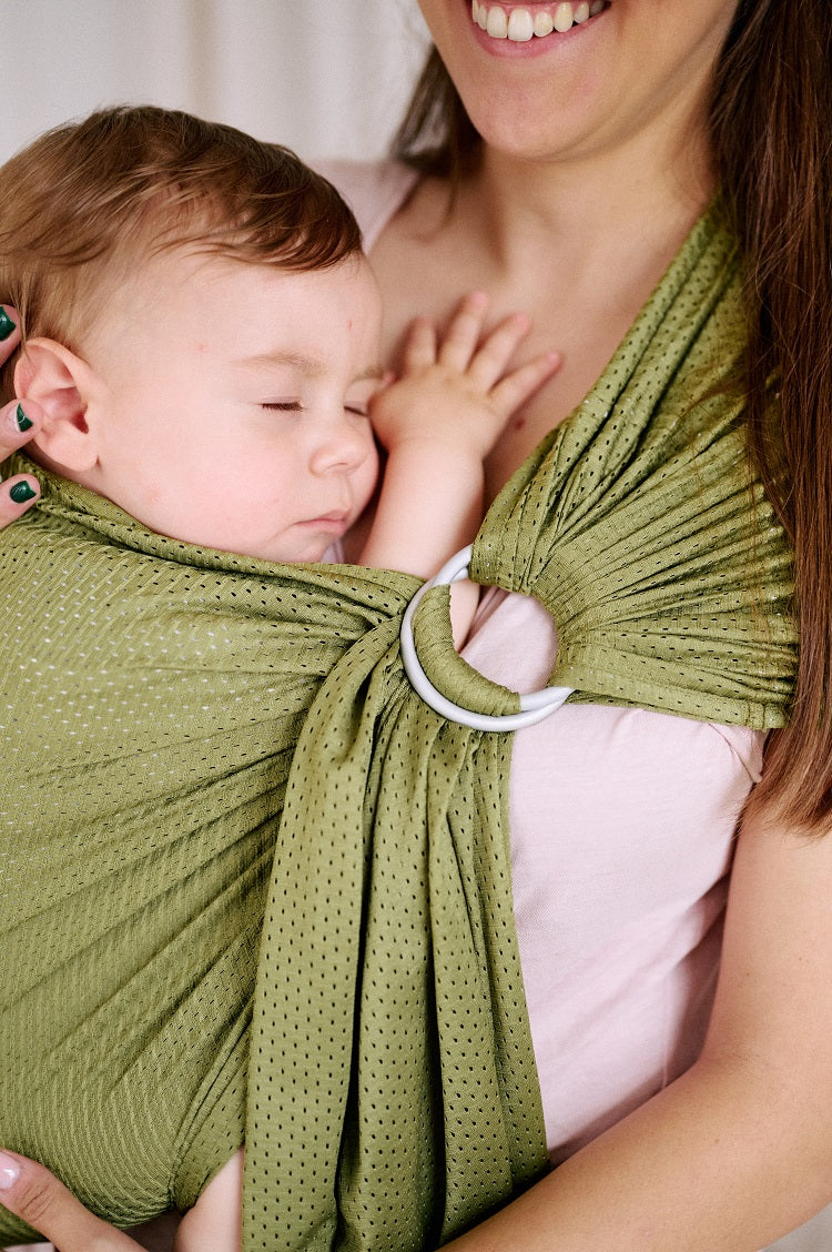 Bandolera Portabebé Momawo Splash Caki_2