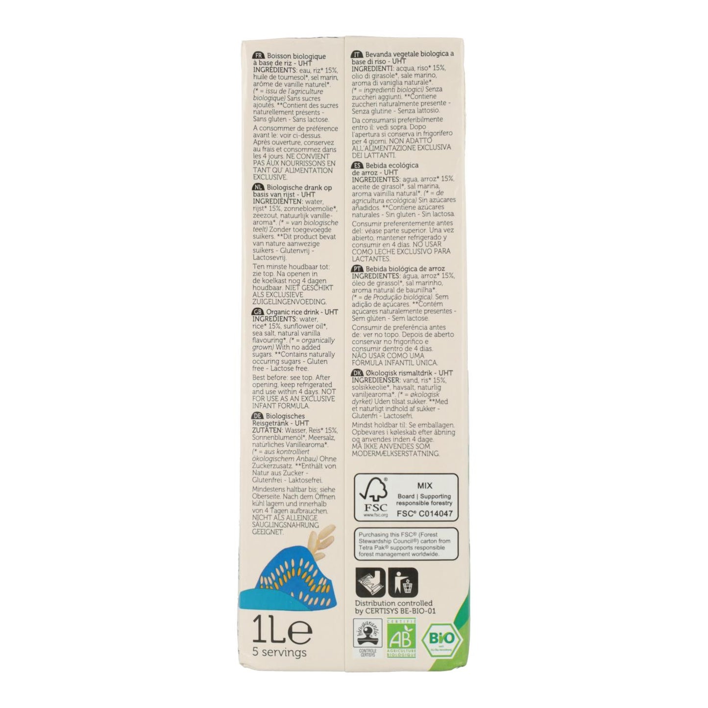 Bebida de Arroz Original ECO Lima 1L