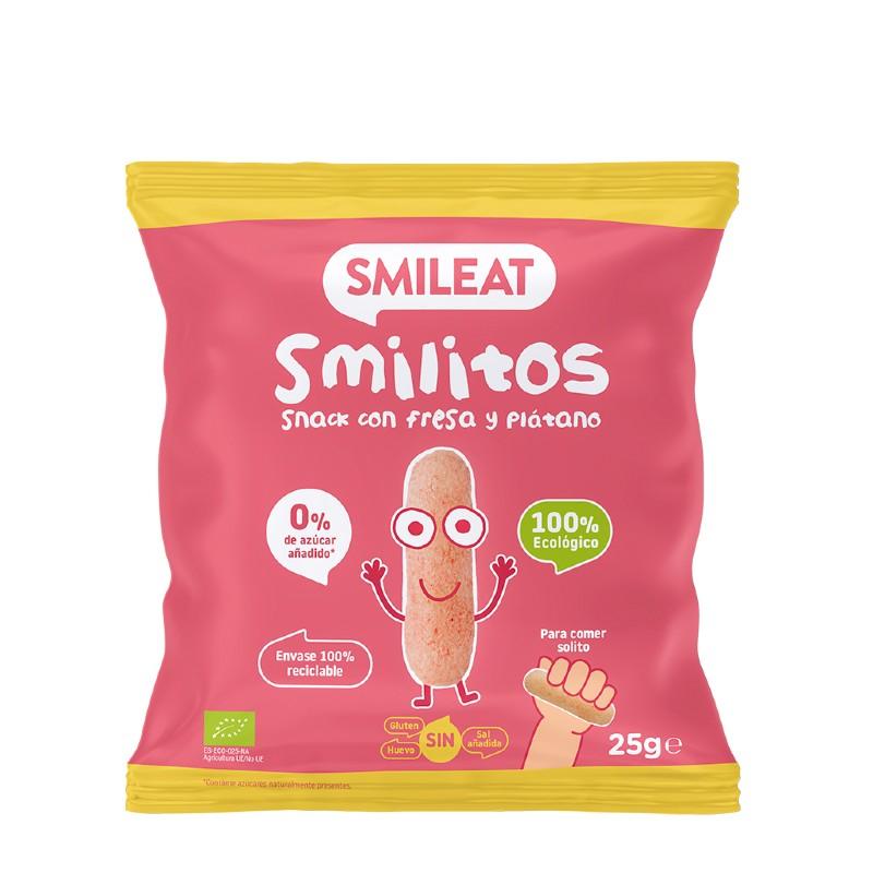 Smilitos, Gusanitos de Fresa y Platano ECO Smileat, 25gr