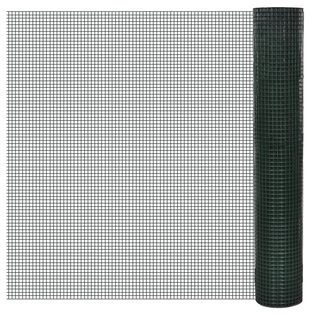 Alambrada Gallinero Galvanizada Recubrimiento Pvc Verde 25x1 M / Vetonek_3