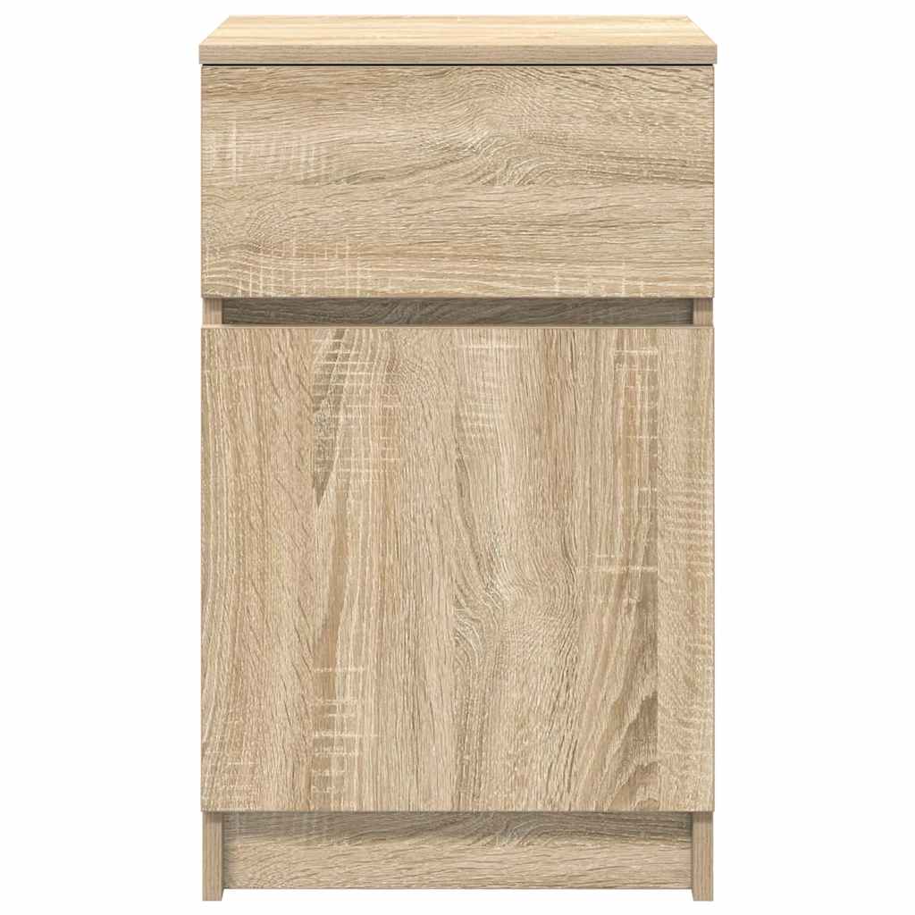 Mesilla De Noche Roble Sonoma 39x35x65 Cm Madera De Ingeniería_4
