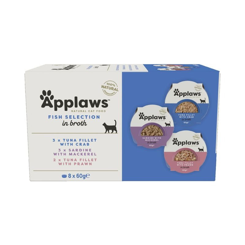Applaws Cat Tarrina Multipack selección Pescado para gatos 8x60 g