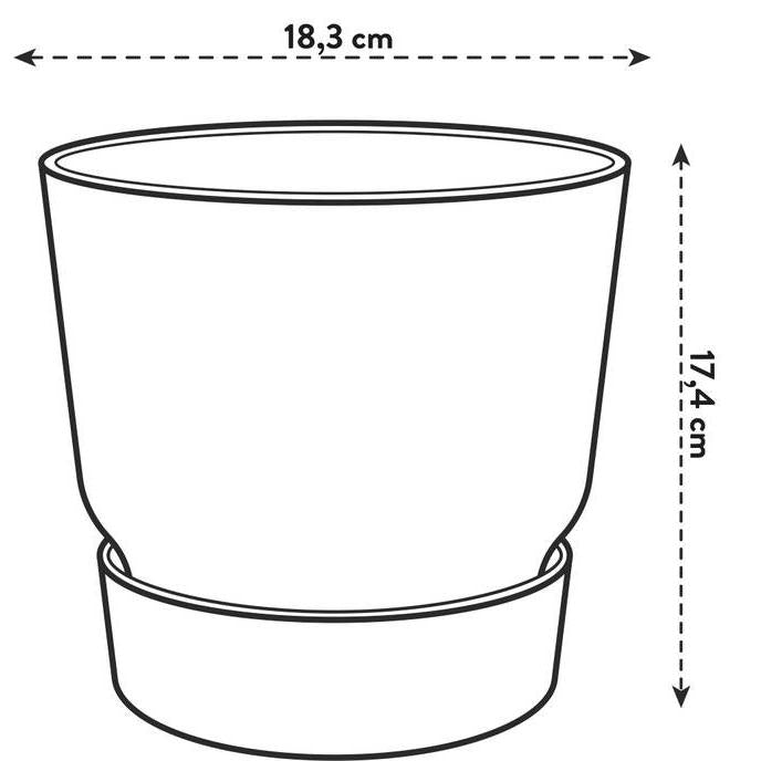 Macetero con plato integrado Greenville Elho Blanco 30 cm